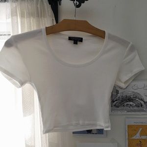 Topshop - white crop top